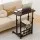 Artiss Height Adjustable Mobile Laptop Desk, 60CM, Steel Frame, Walnut/Black, Ergonomic Workstation with Shelves