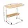 Artiss Portable Sit-Stand Laptop Desk, 80CM Adjustable Workstation, Oak MDF, Steel Frame, Mobile with Storage Shelf