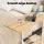 Artiss Portable Sit-Stand Laptop Desk, 80CM Adjustable Workstation, Oak MDF, Steel Frame, Mobile with Storage Shelf
