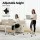 Artiss Portable Sit-Stand Laptop Desk, 80CM Adjustable Workstation, Oak MDF, Steel Frame, Mobile with Storage Shelf