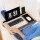 Artiss Portable Lap Desk with Wrist Rest, Phone Slot & Mouse Pad, Fits 13.3-15.6'' Laptops, MDF Surface, Oak/Grey