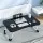 Artiss Foldable Laptop Desk Table, 60x40cm MDF, Adjustable Portable Lap Tray with Cup Holder & Tablet Slot, Black