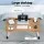 Artiss Foldable Laptop Desk Table 60x40cm Oak MDF, Portable Adjustable Lap Tray with Cup Holder and Device Slot
