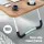 Artiss Foldable Laptop Desk Table 60x40cm Oak MDF, Portable Adjustable Lap Tray with Cup Holder and Device Slot