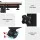 Artiss Walnut Laptop Desk with 360° Rotation, Adjustable Height & Lockable Wheels - 60cm MDF Mobile Table Stand