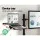 Artiss Dual Monitor Arm Desk Mount with Laptop Tray, Steel, Fits Up to 32