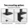 Artiss Dual Monitor Arm Desk Mount with Laptop Tray, Steel, Fits Up to 32