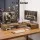 Artiss Dual Monitor Stand Riser Adjustable Rotating Extendable Top MDF 80–112 cm Rustic Brown Ergonomic
