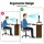 Artiss 100cm Black Dual Monitor Stand & Desk Organiser, 30kg Capacity, Ergonomic Riser with Non-Slip Feet, Easy Assembly
