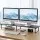 Artiss 100cm Black Dual Monitor Stand & Desk Organiser, 30kg Capacity, Ergonomic Riser with Non-Slip Feet, Easy Assembly