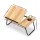 Artiss Oak Foldable Laptop Desk with Adjustable Tilting Desktop and Built in Cupholder for Bed Use 56x32.5x24cm