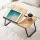 Artiss Oak Foldable Laptop Desk with Adjustable Tilting Desktop and Built in Cupholder for Bed Use 56x32.5x24cm