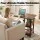 Artiss 3 Tier Adjustable Laptop Desk, Tiltable Overbed Table with Wheels, 80cm MDF Rustic Brown, Heavy Duty Steel Frame