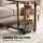 Artiss 3 Tier Adjustable Laptop Desk, Tiltable Overbed Table with Wheels, 80cm MDF Rustic Brown, Heavy Duty Steel Frame