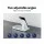 Devanti 4-in-1 Wireless Charger Dock White, Fast 15W Charging Station for Phone, iWatch, Airpods, USB, Foldable Design