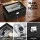 Embellir 12 Grids Faux Leather Watch Box Organiser - 2-Tier Jewellery Storage with Glass Lid, Suede Lining, 30x20x13cm