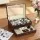 Embellir 12 Grids Watch Box Organiser | Two-Tier Faux Leather Jewellery Display Case with Glass Lid & Pull-Out Drawer