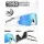 Outdoor Master Hawk II Polarised Sports Sunglasses UV400 TR90 Revo Blue Category 3 White Frame