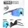 Outdoor Master Hawk II Polarised Sports Sunglasses UV400 TR90 Cat. 3 Blue Frame Revo Blue Adult