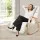 Artiss Beige Bentwood Rocking Armchair with Adjustable Footrest, 100% Cotton Cover, Durable Birch Plywood, 100x67x90cm