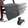 Artiss Bentwood Rocking Armchair with 5-Range Adjustable Footrest Charcoal Grey Linen Nursing Chair
