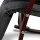 Artiss Bentwood Rocking Armchair with 5-Range Adjustable Footrest Charcoal Grey Linen Nursing Chair