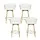 Artiss Ricardo Bar Stools, Bentwood & PU Leather, 66cm Seat Height, White, Set of 4 - Swivel & Contemporary Design