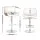 Artiss Galina Bar Stools, PU Leather, Adjustable, White, 63-83cm Seat Height, Contemporary Style, 4 Pack