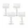 Artiss Galina Bar Stools, PU Leather, Adjustable, White, 63-83cm Seat Height, Contemporary Style, 4 Pack