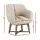 Artiss Fabric Tub Lounge Armchair, Faux Linen, 67x70x82cm, Beige - Modern Comfort with Solid Rubber Wood Base