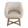 Artiss Fabric Tub Lounge Armchair, Faux Linen, 67x70x82cm, Beige - Modern Comfort with Solid Rubber Wood Base