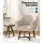 Artiss Fabric Tub Lounge Armchair, Faux Linen, 67x70x82cm, Beige - Modern Comfort with Solid Rubber Wood Base