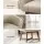 Artiss Fabric Tub Lounge Armchair, Faux Linen, 67x70x82cm, Beige - Modern Comfort with Solid Rubber Wood Base
