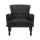 Artiss Wingback Armchair, 100% Polyester, 75x70x79cm, Charcoal Black, Elegant Button Design, French Provincial Style