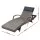 Gardeon Adjustable Sun Lounge: Weather-Resistant Wicker Armchair with Cushions, 4-Position Backrest, Grey & Beige