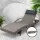 Gardeon Adjustable Sun Lounge: Weather-Resistant Wicker Armchair with Cushions, 4-Position Backrest, Grey & Beige