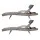 Gardeon 2x Adjustable Wicker Sun Lounge Chairs - Grey & Beige, UV-Resistant, Aluminium Frame, 13cm Cushions, 190cm
