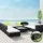 Gardeon 11PC Outdoor Furniture Set - UV-Resistant Wicker Sofa with Removable Covers, Tempered Glass Table, Storage Cover