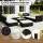 Gardeon 13-Piece Outdoor Sofa Set - UV-Resistant Wicker, Aluminium Frame, Glass Top, Cushions, Water-Resistant Cover