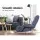 Artiss Floor Sofa Chair and Coffee Table Set, 150kg Swivel Lounge, Adjustable Backrest, Charcoal