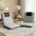 Artiss 2 Grey Velvet Floor Lounge Sofa Bed - Adjustable 5-Position Backrest, Foldable, Premium Linen, Headrest Cushion