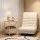 Artiss Floor Lounge and Round Coffee Table Set with Charging Station White 150kg and 35kg Capacities