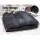 Artiss Floor Lounge Sofa Bed and 2-Tier Coffee Table Set Adjustable Charcoal White and Gold