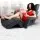 Artiss Floor Lounge Sofa Bed with Armrest, Adjustable Flocking Fabric, Charcoal, 195cm, Foldable & Cushioned