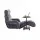 Artiss Floor Lounge and Coffee Table Set Adjustable Charcoal Recliner Sofa Bed with Mobile Table