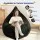 Artiss 3-in-1 Convertible Bean Bag Chair Dark Grey Lounger Chair Bed Premium Machine Washable Cover