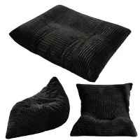 Artiss 3-in-1 Convertible Bean Bag Chair Dark Grey Lounger Chair Bed Premium Machine Washable Cover