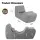Artiss Grey Ergonomic S-Curve Chaise Lounge Floor Lounger Adjustable Headrest Lumbar Support 150x58x72cm