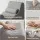 Artiss Grey Ergonomic S-Curve Chaise Lounge Floor Lounger Adjustable Headrest Lumbar Support 150x58x72cm