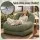 Artiss 1 Seater Armchair Recliner Floor Chair Cloud Chaise Lounge Corduroy Green 150kg Capacity Ergonomic Design